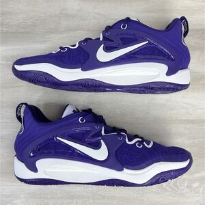 Nike KD15 TB Promo Court Purple White Basketball Shoes DX6648 500 Men's Size 15